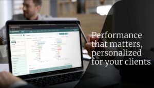 Alphathena software dashboard interface showcasing portfolio customization and performance insights