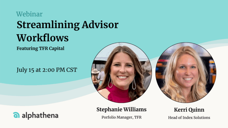 Image to promote webinar about streamlining advisor workflows with TFR Capital